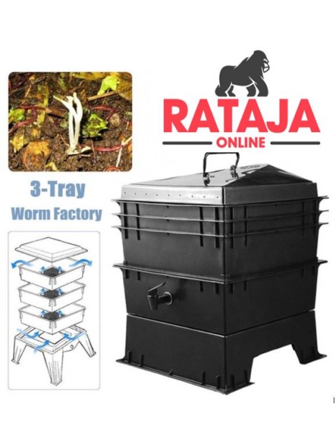 Earthworm Compost Box 80L -  3 Tray